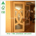 Swing Solid Wood Door with Glass Popular French Door